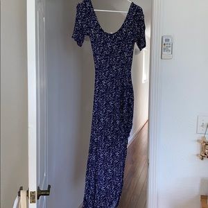 Charlotte Russe blue floral fitted dress